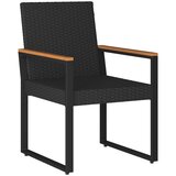  Set vanjskog namještaja s jastukom 3 pcs Crna poliratan | shoptok.hr