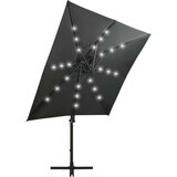  Konzolni suncobran sa šipkom i LED svjetlima 250 cm antracit | shoptok.hr