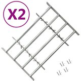 vidaXL Nastavljive okenske rešetke z 2 prečkama 1000-1500 mm Cene