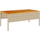vidaXL vanjski kauč set Bež i krem Ratan i tkanina Srednji Trajan | shoptok.hr