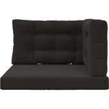  Jastuk za vanjsku sofU 3 pcs Crna Poliester - Crna 80 x 80 cm 1x sjedalo +1x naslon +1x bočna strana (3D s bartagom) | shoptok.hr