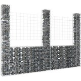 Gabionska košara U-oblika s 3 stupa 260 x 20 x 200 cm željezna | Eponuda.ba