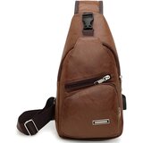  Torba preko ramena s USB punjenjem HU-25620 - Smeđa KP25620 | Shoptok.si