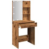 vidaXL Toaletni stolić s LED svjetlima boja staro drvo 60x40x140 cm | shoptok.hr
