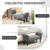  Klupa klupa za krevet robusna konstrukcija mekana presvlaka 102x36x51 cm siva | shoptok.hr
