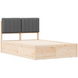  Krevetni okvir s tapiciranim uzglavljem Tamno siva 120 x 190 cm | shoptok.hr