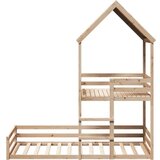  Krevet na kat s krovom 80 x 200 cm od masivne borovine | shoptok.hr
