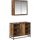  Set namještaja za kupaonicu 2 kom. Staro drvo 80 x 33 x 60 cm | shoptok.hr