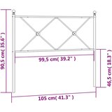  Metalno uzglavlje bijelo 100 cm | shoptok.hr