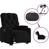  Električni naslonjač na podizanje od tkanine crni | shoptok.hr