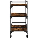  Kuhinjska kolica boja hrasta 65x40x86,5 cm konstruirano drvo | shoptok.hr