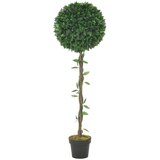 vidaXL Umjetno stablo lovora s posudom zeleno 130 cm | shoptok.hr