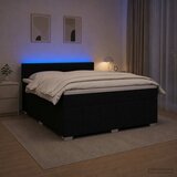  Boxspring krevet s madracem Crna 160 x 200 cm Tkanina | shoptok.hr