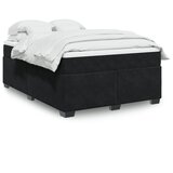 Maison Chic Box spring posteljni - Vzmetna postelja z vzmetnico črn 140x190 cm žamet SL16950, (21881549) | Shoptok.si