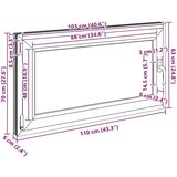 vidaXL Kletno okno "RISOR" 110x70 cm vrtljivo-nagibno DIN levo belo | Shoptok.si