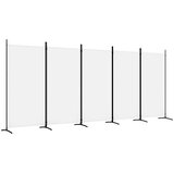 Sobna pregrada s 5 panela bijela 433x180 cm od tkanine | shoptok.hr