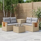  Set sofe 6 kom. Bež i svijetlo siva Poli Rattan i čelik | shoptok.hr