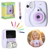 fotoaparat z instant tiskom – 16× zoom, do 128GB, vijolična barva - Rojstni dan - Birma - Najstniki