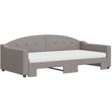  Dnevni krevet na razvlačenje smeđesivi 100 x 200 cm od tkanine | shoptok.hr
