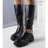 D/CEO Black patent leather insulated boots Campi | Shoptok.si