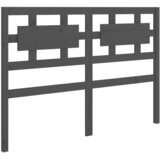  Uzglavlje za krevet sivo 125,5 x 4 x 100 cm od masivne borovine | shoptok.hr