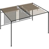  Sjenica s pomičnim krovom 3 x 4 x 2,3 m smeđesiva 180 g/m² | shoptok.hr