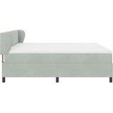 Krevet s opruga kutije Svjetlosiva 200 x 200 cm Baršun | Eponuda.com