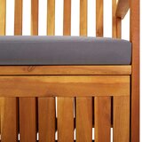 Klupa za pohranu s jastukom 148 cm od masivnog bagremovog drva | shoptok.hr