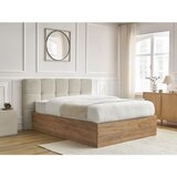 Bobochic Paris Bež podstavljeni tapecirani/od iverice bračni krevet s prostorom za odlaganje s podnicom 160x200 cm Kumo – | shoptok.hr