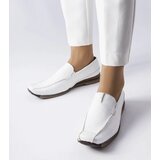 Gemre White loafers with elongated toe Montague | Shoptok.si