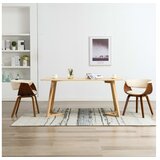  Jedilni stoli 2 kosa krem ukrivljen les in umetno usnje | Shoptok.si