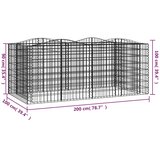  Lučna gabionska povišena gredica 200x100x100 pocinčano željezo | shoptok.hr