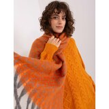 Fashion Hunters Grey and orange scarf with patterns Cene