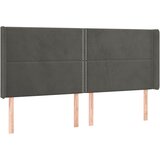  LED uzglavlje tamnosivo 203 x 16 x 118/128 cm baršunasto | Eponuda.ba