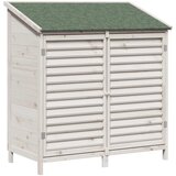 Vrtna Šupa s krovom Bijela 106 x 56 x 113,5 cm Čvrsto drvo jele | shoptok.hr