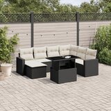 vidaXL 8-dijelni set vrtnih sofa od poliratana s jastucima crni | shoptok.hr
