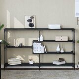 The Living Store Konzolna mizica črna 160x32x95 cm inženirski les - Konzolna Mizica, (21661361) Cene
