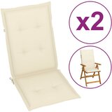 vidaXL Blazine za vrtne stole 2 kosa krem 120x50x3 cm Cene