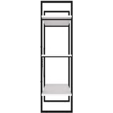 vidaXL Knjižna omara bela 100x30x105 cm iverna plošča | Shoptok.si