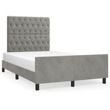  Okvir kreveta bez madraca svjetlosivi 120 x 200 cm baršunasti | shoptok.hr