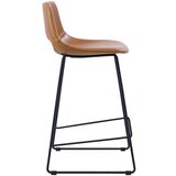 Kave Home Konjak smeđe barske stolice u setu 2 kom od umjetne kože (visine sjedala 65 cm) Zahara – | shoptok.hr