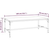  Stolić za kavu crni 100 x 50 x 35 cm od konstruiranog drva | shoptok.hr