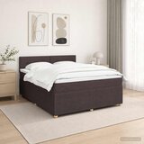  Boxspring krevet s madracem Tamno smeđa 180 x 200 cm Tkanina | shoptok.hr