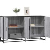 vidaXL Komoda siva sonoma 134x35x76 cm inženirski les Cene