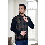 Dewberry 29496 Zippered Polo Neck Mens Sweater-BLACK Cijene