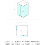 Copen Tuš kabina CONCEPT ATLAS BLACK 80x80x195cm staklo 6mm tonirano staklo (C-02-B4810) | ePonuda.com