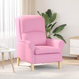 vidaXL Moderna fotelja Ružičasta Poliester, Drvo Srednja Ergonomska | shoptok.hr
