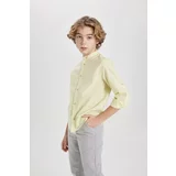 Defacto Boy Regular Fit Stand Collar Long Sleeve Shirt