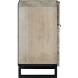 vidaXL Posteljne mize s predalom Bela in črna 50 x 33 x 60 cm | Shoptok.si