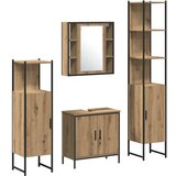  Set namještaja za kupaonicu od 4 komada od umjetnog hrasta i inženjerskog drva | shoptok.hr